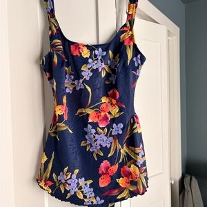 Jantzen Navy Floral one Piece Swimwear